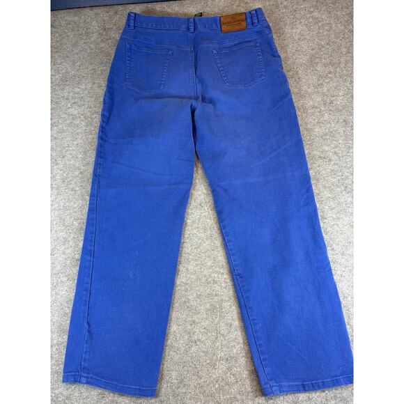 VINTAGE Lauren Jeans Co Ralph Lauren Jeans Womens Size 14 Blue High Rise Y2K - Picture 2 of 9